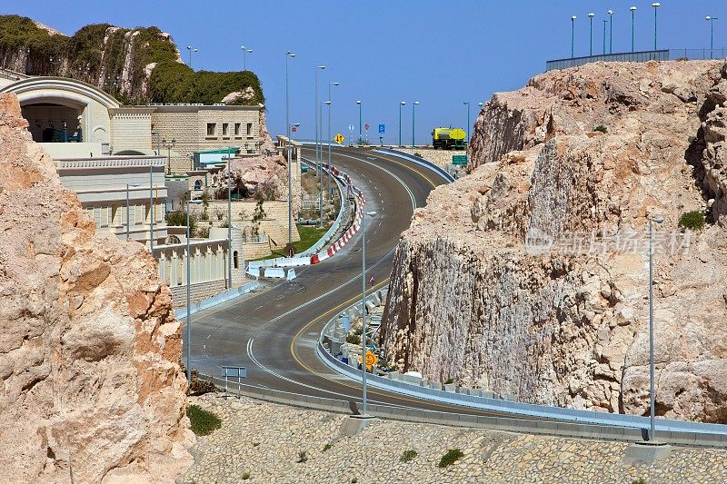 Al Ain -通往Jebel Hafeet山的路